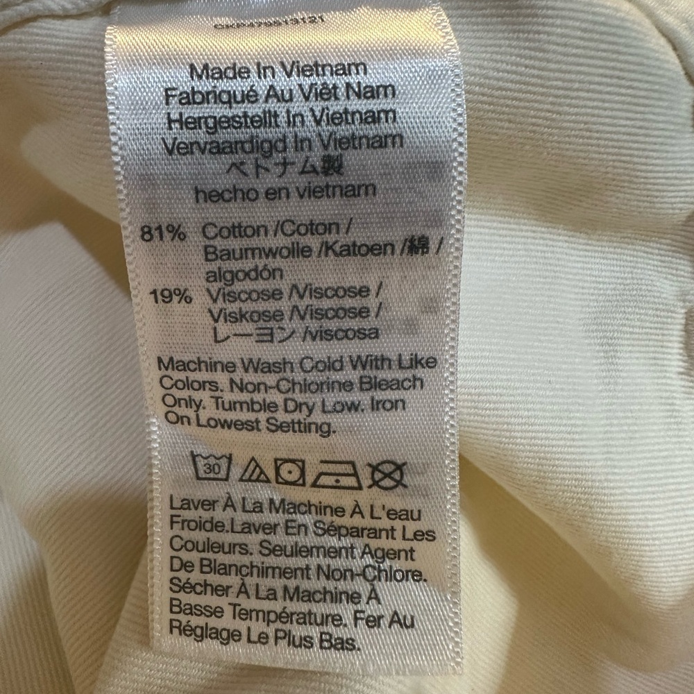 Madewell Griff Superwide Leg Cargo Pants Vintage Canvas Cream size 25 NWT - Picture 10 of 12